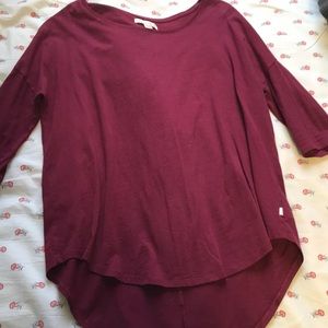 Maroon quarter t-shirt from American Eagle
